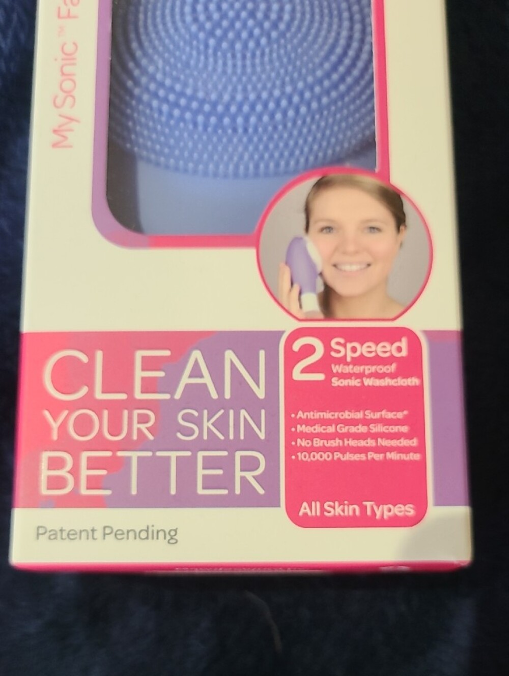 Pulsaderm Sonic Washcloth Facial Cleansing Brush — Lavender - Picture 2 of 5